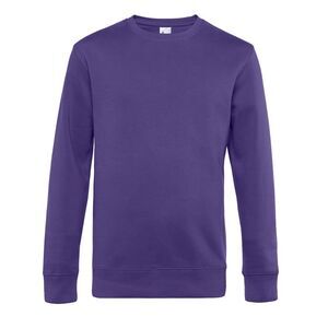 B&C Mens King Crew Neck Sweater / Radiant Purple